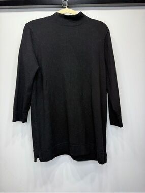 IMAN Black Knit Long Sleeve Sweater